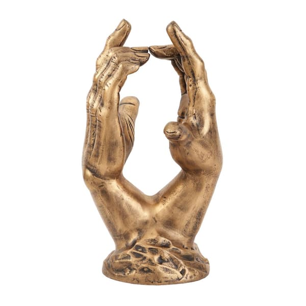 Litton Lane Gold Aluminum Sculpture