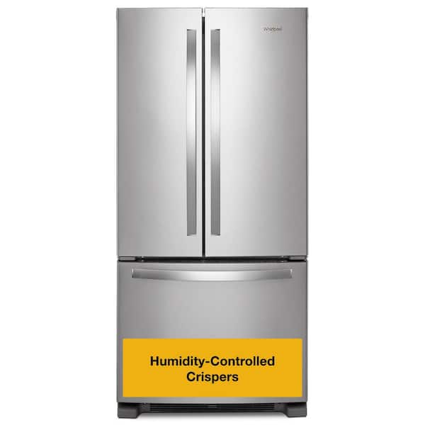 33 in. 22 cu. ft. Standard Depth French Door Refrigerator in Fingerprint Resistant Stainless Steel