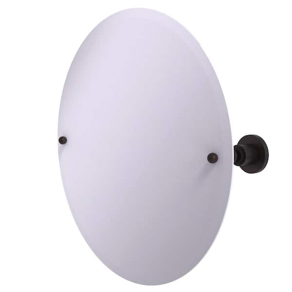 Allied Brass 22 in. x 22 in. Astor Place Frameless Round Tilt Mirror with Beveled Edge in Venetian Bronze