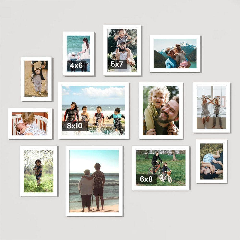 White 12-Pack Collage Picture Frames Set 2-8 x 10 2 6 x 84 5 x 74