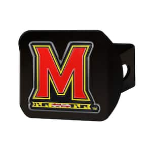 NCAA University of Maryland Color Emblem on Black Hitch Cover