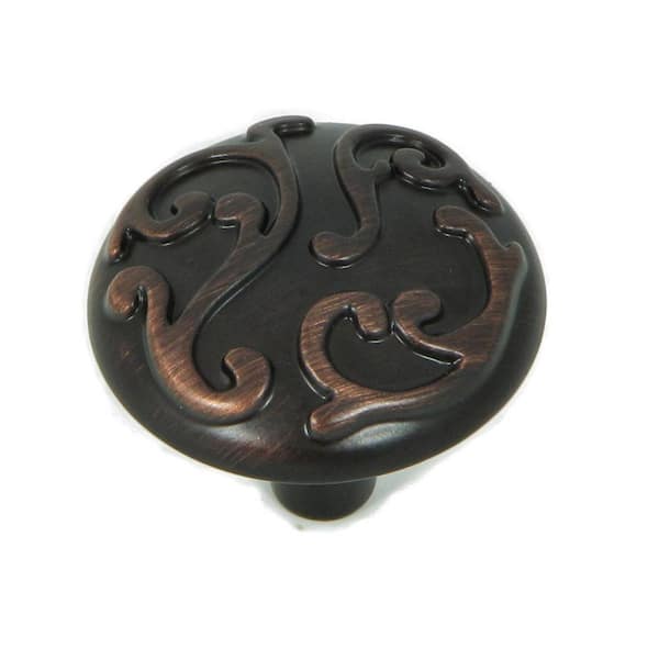 Stone Mill Hardware Ivy 1-1/8 in. Oil Rubbed Bronze Round Cabinet Knob (10-Pack)