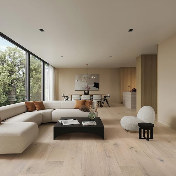 Wide Plank French Oak Flooring White