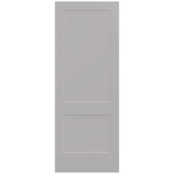 JELD-WEN 36 in. x 96 in. Monroe Driftwood Painted Smooth Solid Core Molded Composite MDF Interior Door Slab