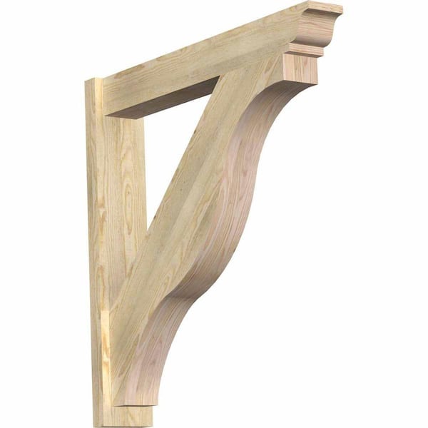 Ekena Millwork 6 in. x 36 in. x 36 in. Fuston Traditional Rough Sawn Douglas Fir Outlooker