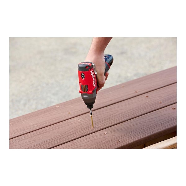 Milwaukee - M12 FUEL 12V Lithium-Ion Brushless Cordless 1/4 in. Hex Impact Driver Kit W/(2) 2.0Ah Batteries, Charger & Hard Case