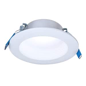LTB 4 in. Selectable CCT (3000K-5000K) Integrated LED, White Recessed Light, Dimmable Retrofit Trim