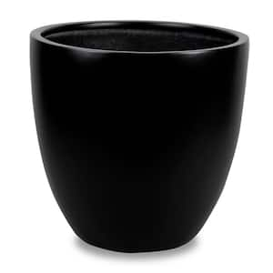 Loire 19 in. x 19.5 in. x 19.5 in. Black Fiberglass Planter