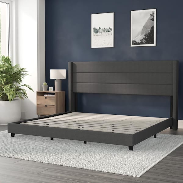 Carnegy Avenue Gray Wood Frame King Platform Bed CGA-YK