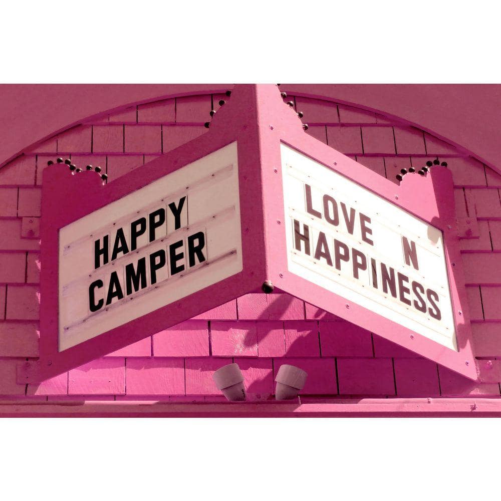 Vintage Happy Camper by Grotto Studios 1 Piece Unframed Graphic Print Abstract Poster Art Print 24 in. x 36 in. price history on PriceWatchPro