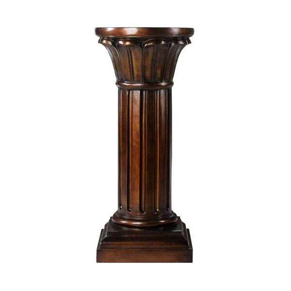 Home Decorators Collection 28.5 in. H Philippe Antique Brown Pedestal