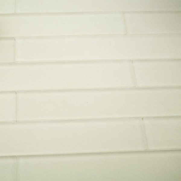 Ivy Hill Tile Contempo Vista Sand Beach 2 in. x 16 in. x 8 mm Frosted Subway Glass Wall Tile