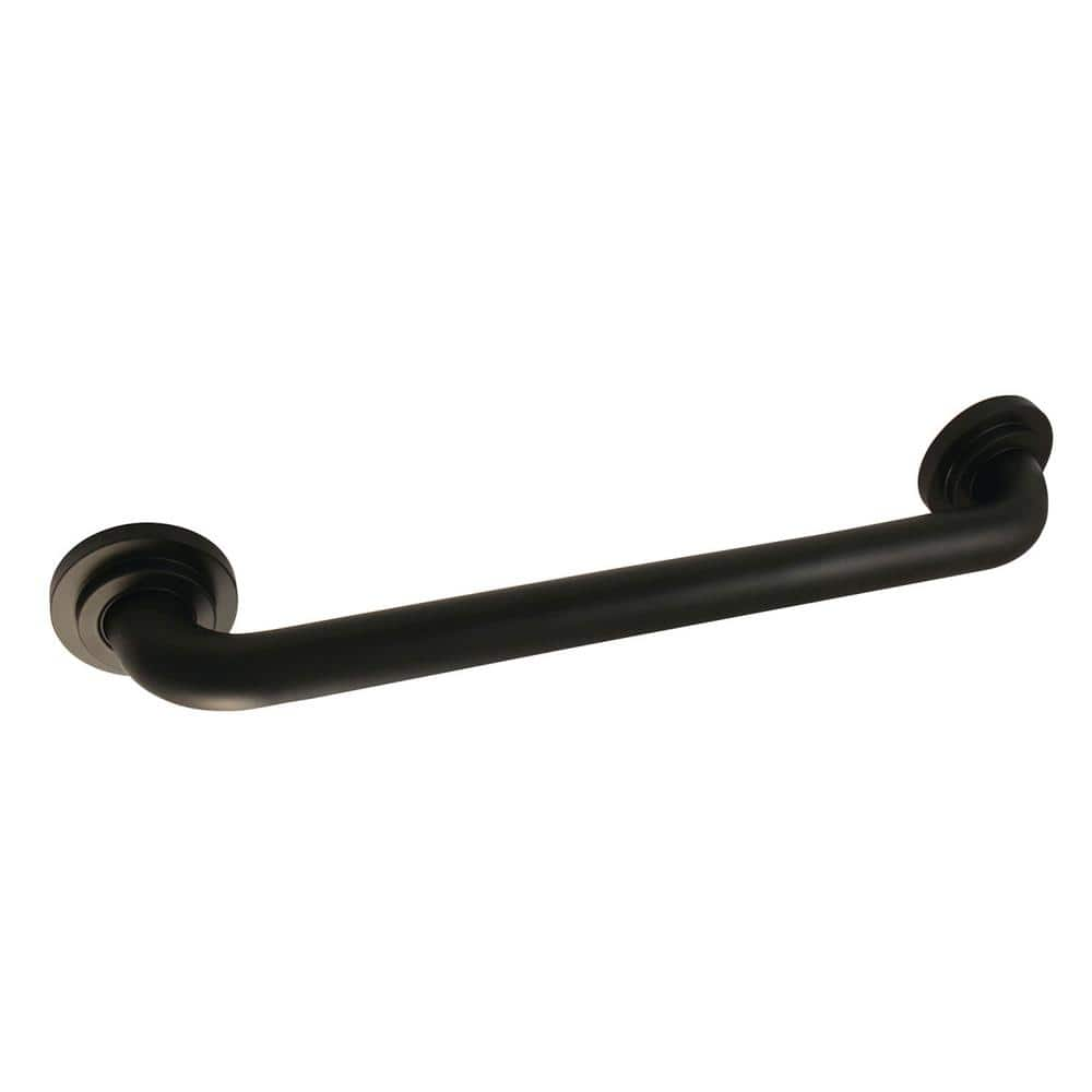 Kingston Brass Manhattan 16 in. x 1-1/4 in. Grab Bar in Matte Black ...