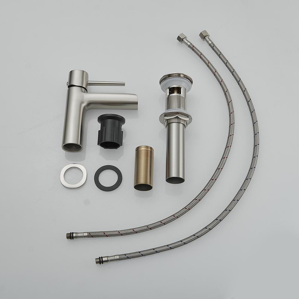 Brushed Nickel Single Handle Waterfall Bathroom Faucet