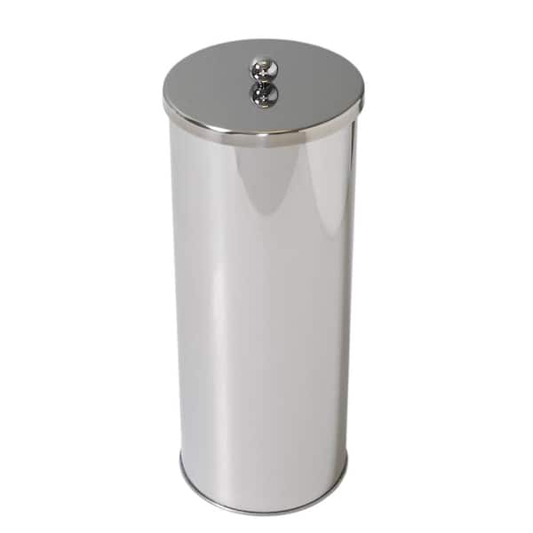 Zenna Home Toilet Paper Holder Canister in Polished Chrome