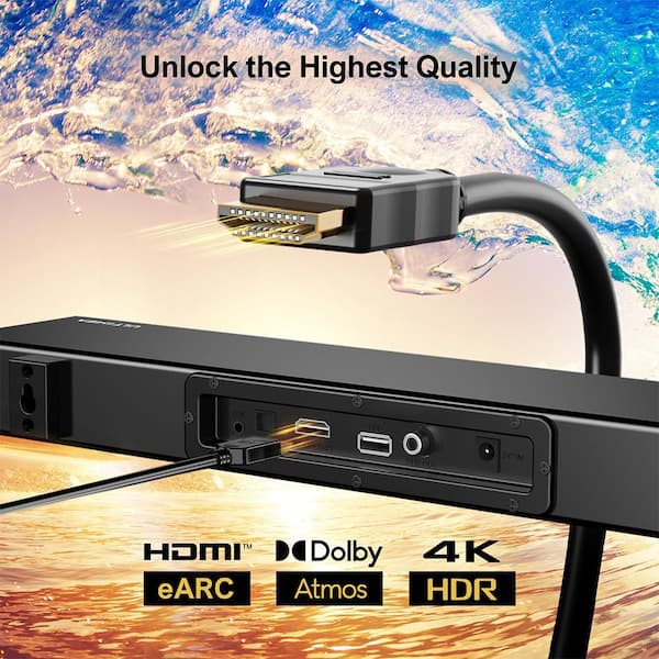 ULTIMEA Dolby Atmos Sound Bar for TV, Peak Power 190W, 3D Surround
