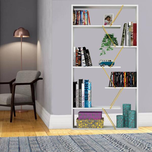 Deep deals white bookshelf