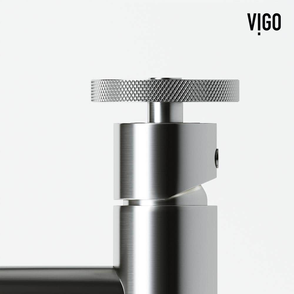 Cass Modern Aerodynamic Single-Hole Bathroom Faucet in Brushed Nickel