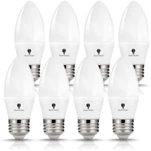 60-Watt Equivalent B11 E26 LED Light Bulb 4000K Cool White (8-Pack)