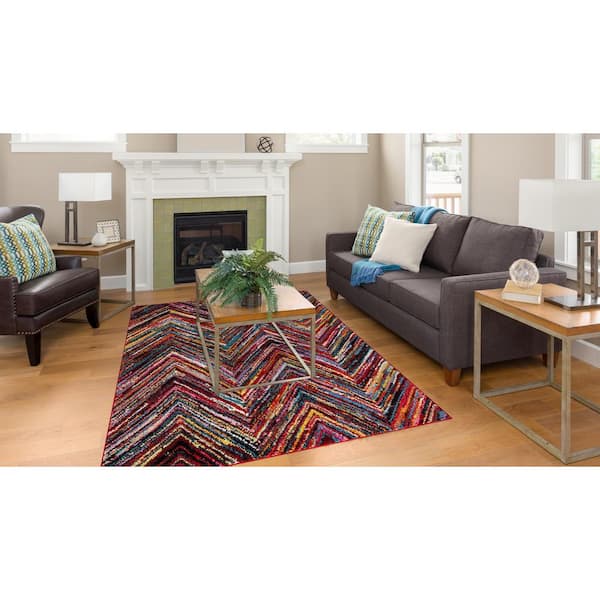 Diamond Multi 5 ft. x 7 ft. Chevron Area Rug