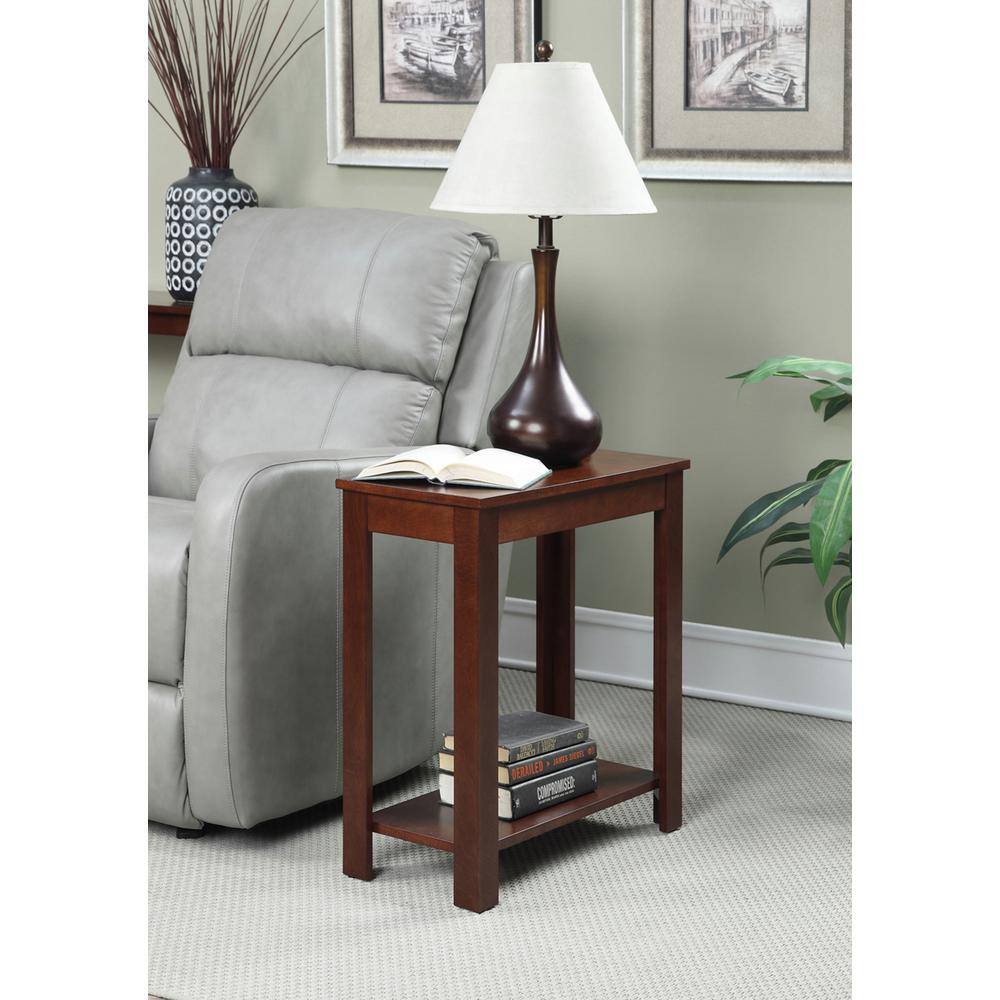 Designs2Go Baja 12 in. White Standard Rectangular Wood End Table with Shelf - thumbnail 3