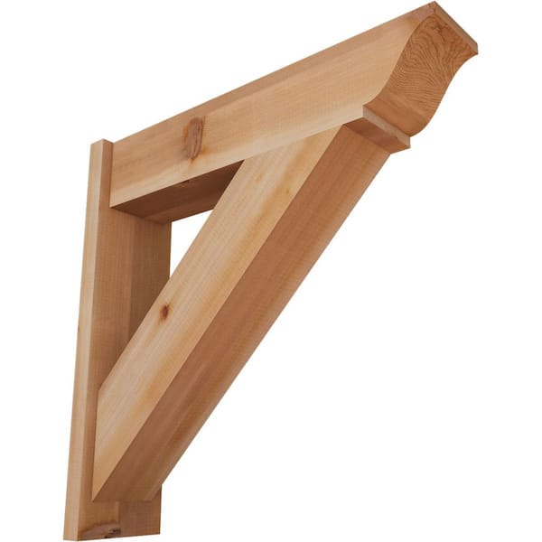 Ekena Millwork 8 in. x 30 in. x 30 in. Traditional Smooth Western Red Cedar Outlooker