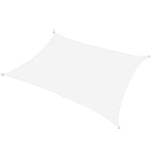 8 ft. x 12 ft. White Rectangular SunShade Sail with UV Proof Fabric