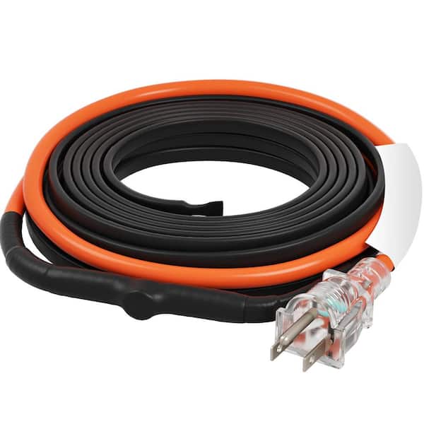 VEVOR Self-Regulating Pipe Heating Cable, 15 ft. 5W/ft. Heat Tape for Pipes Freeze Protection, Water Pipe Heat Cable PVC Hose
