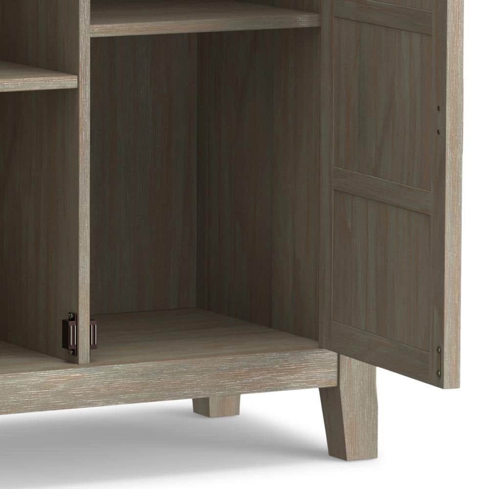 Simpli Home Redmond SOLID WOOD Low Storage Cabinet