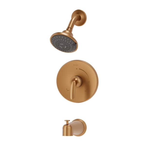 Symmons Elm 1-Handle Tub and Shower Faucet Trim in Brushed Bronze (Valve not Included)