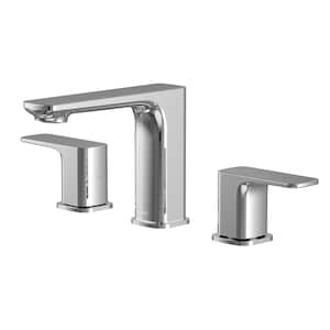 Venda Widespread 2-Handle Three Hole Bathroom Faucet with Matching Pop-up Drain in Chrome