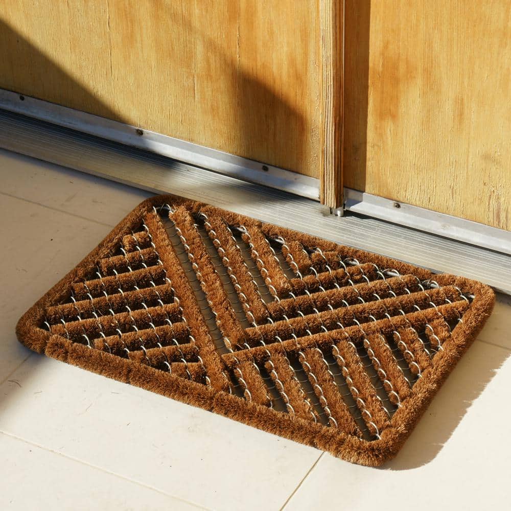 Polygon All Weather Brown Coir Outdoor Door Mat, 30" x 18"