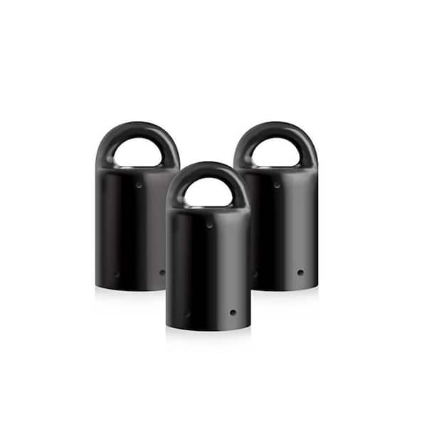 MagnetPAL Heavy-Duty Indoor Outdoor Neodymium Anti-Rust Magnet, Magnetic Stud Finder, Key Organizer in Black (3-Pack)