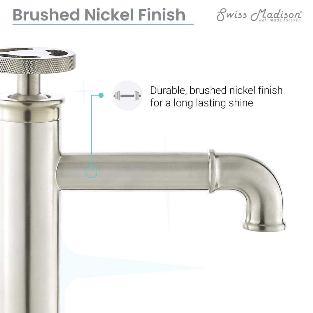 Brushed Nickel High Arc Single Handle Bathroom Faucet