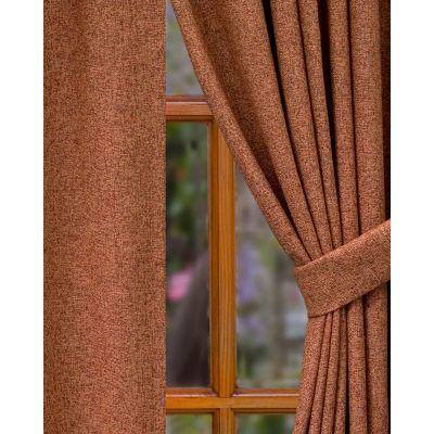 null Semi-Opaque Paprika Sutra Rod Pocket Curtain - 58 in.W x 84 in. L