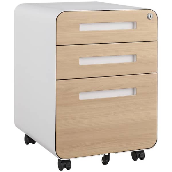 Sikaic 44 Inches File Cabinet with Drawers Outlets Grey