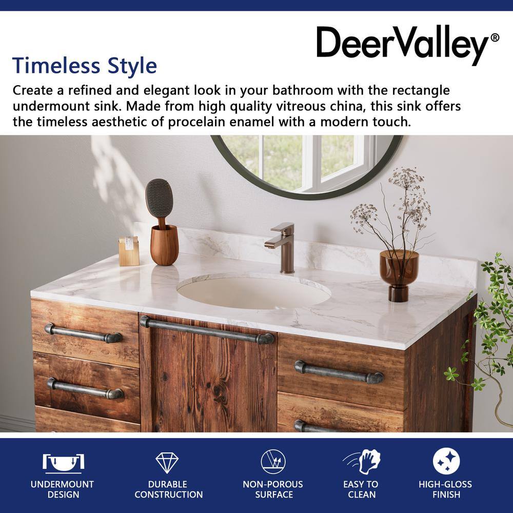 Beige Ceramic 18" Oval Undermount Bathroom Sink