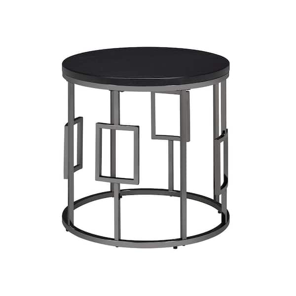 Picket House Furnishings Kendall Chrome 23 in. Round End Table