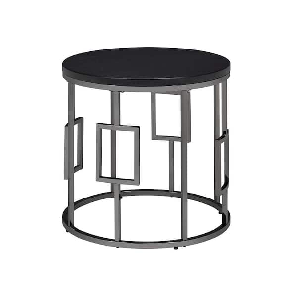 Picket House Furnishings Kendall Chrome 23 in. Round End Table
