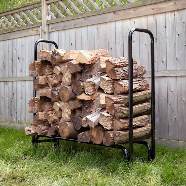 Pure Garden 4 ft. Firewood Log Rack M150029 The Home Depot