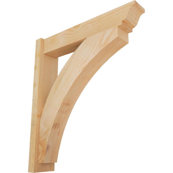 Ekena Millwork 6 in. x 32 in. x 28 in. Douglas Fir Thorton Traditional Rough Sawn Outlooker