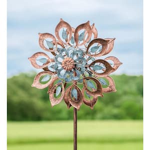 75 in. Copper Lily Wind Spinner