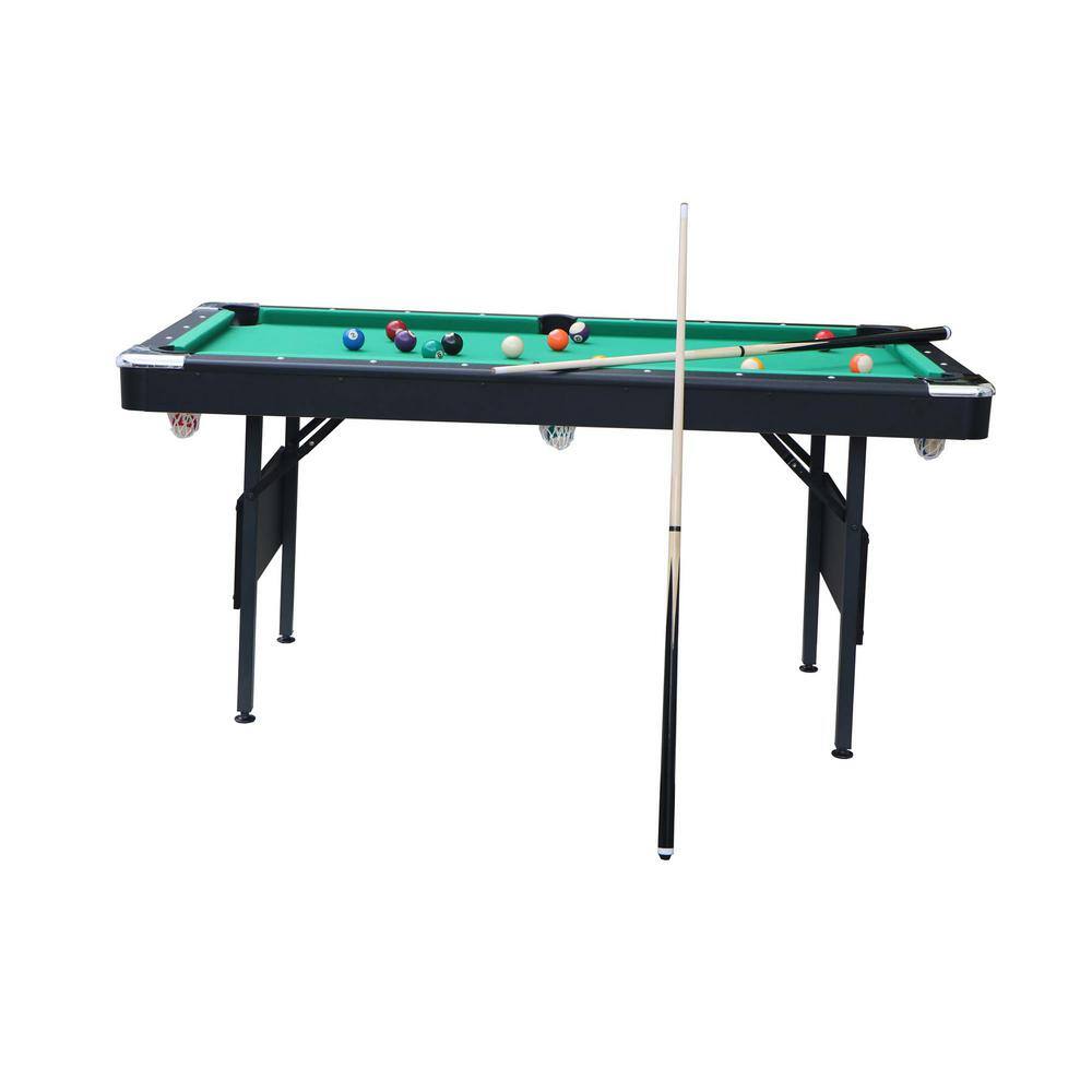 5.5 Ft Black MDF Multifunctional Billiards and Table Tennis Table