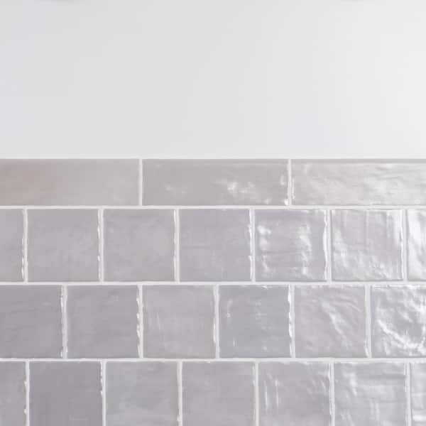 Ivy Hill Tile Amagansett Gin White 4 in. x 4 in. Mixed Finish