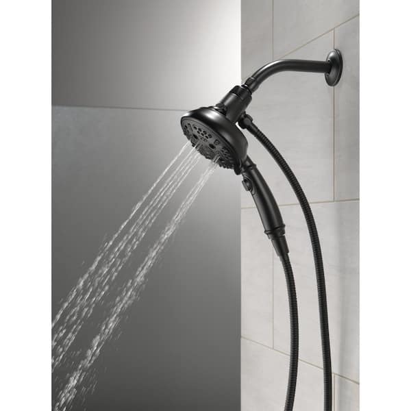 SureDock 7-Spray 5 in. Single Wall Mount Handheld H2Okinetic Shower Head in Matte Black SureDock 7-Spray 5 in. Single Wall Mount Handheld H2Okinetic Shower Head in Matte Black