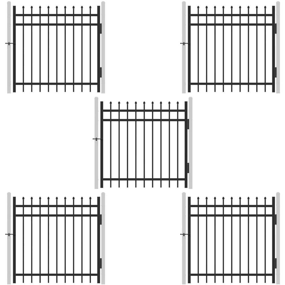 4 ft. x 4 ft. Pointed Pinnacle Anti-Rust Metal Fence Gate, Decorative Garden Gate (Pack of 5) price history on PriceWatchPro