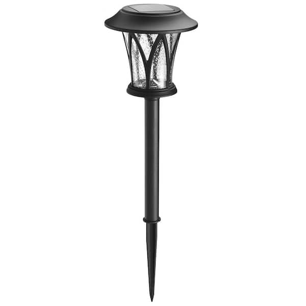 Naples Black Solar Integrated LED Weather Resistant Path Light