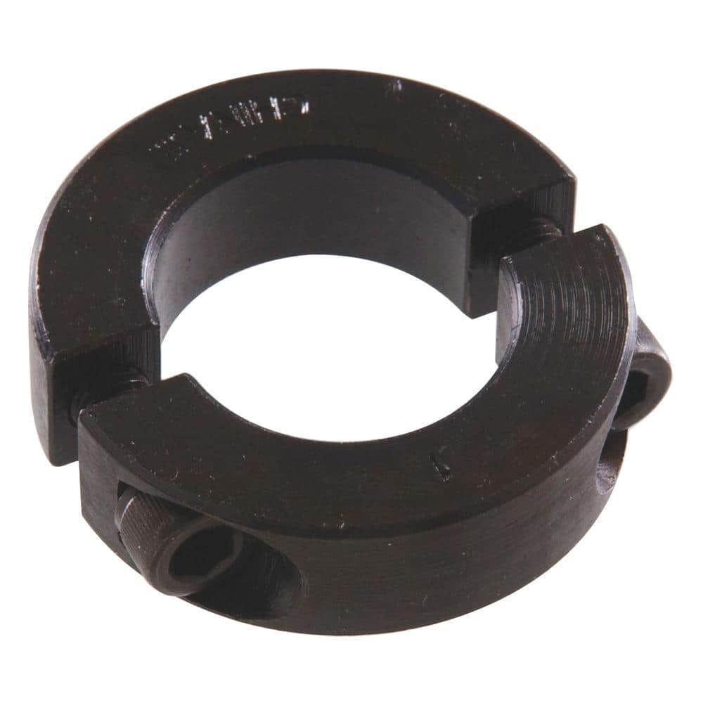 Black oxide coated clamp collar. 7/8" double split steel shaft collar 