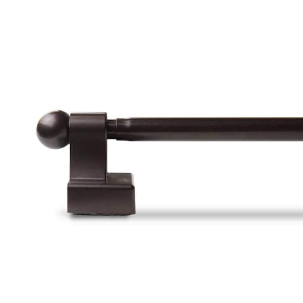 Single Curtain Rod In Cocoa Mag 07, Magnetic Curtain Rod Home Depot