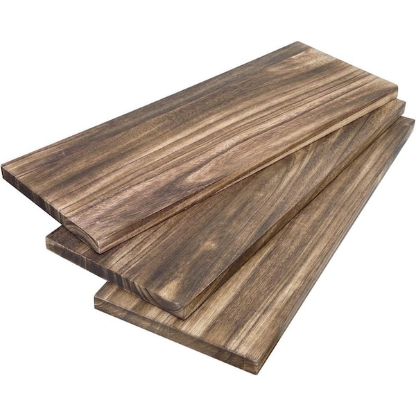 0.59 in. T x 5.9 in. W x 1.38 ft. L Unfinished Paulownia Wood Square Edge Boards Common Softwood Boards (3-Pack)